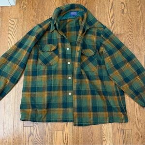 Pendleton Wool Plaid Shirt Jacket | 100% Virgin Wool | XL USA